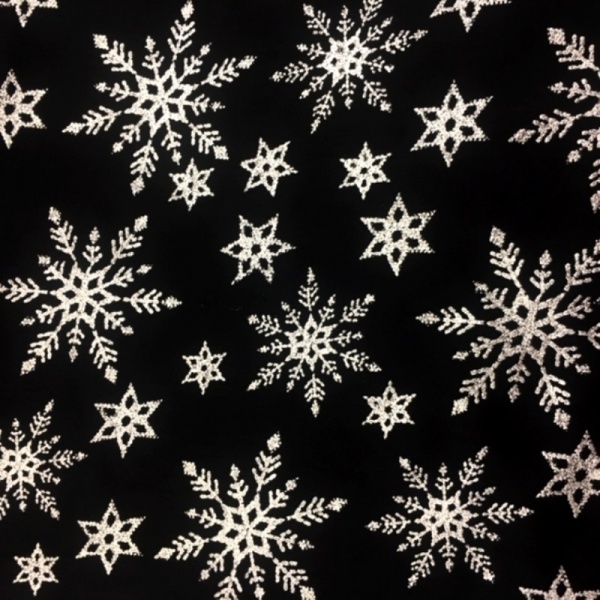 Black Snowflake Organza